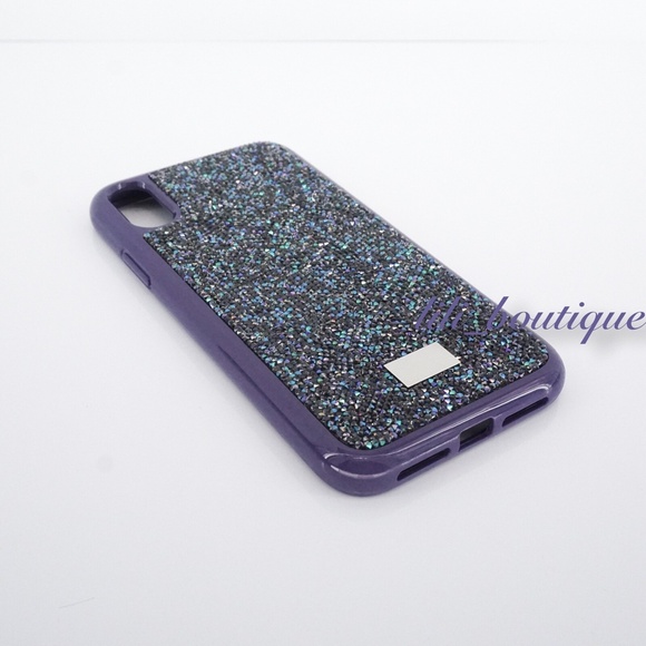 NIB New Swarovski 5478874 Glam Rock Smartphone Case Cover iPhone XR Purple Multi - Picture 3 of 10